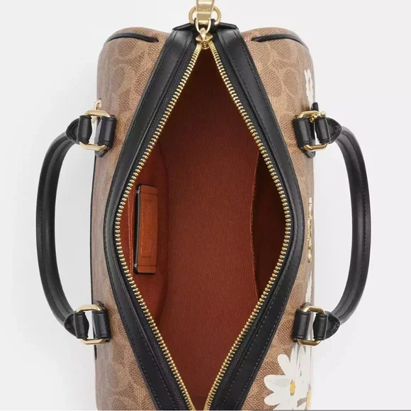 NWT💃Coach Rowan Satchel/Crossbody Bag In Signature Canvas With Floral Print - Picture 9 of 10